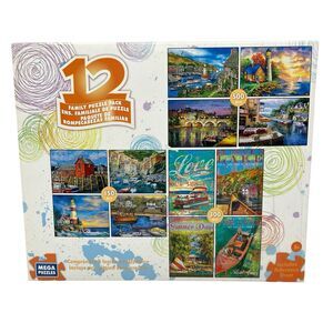 Mega Puzzles‎ Puzzle 12 Family Pack 150 300 500 Piece Scenic Jigsaw Lighthouse